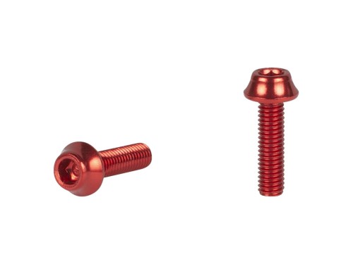 Fastener Trek Water Bottle Bolt M5x16mm Red Anodized 2 Pack