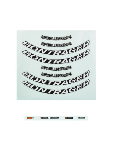 Decal Bontrager Aeolus Comp Disc Anthracite/White Front/Rear