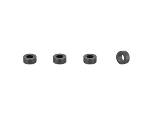Fastener Trek OD:12mm ID:6.4mm H:5mm Alu 4/Set Black