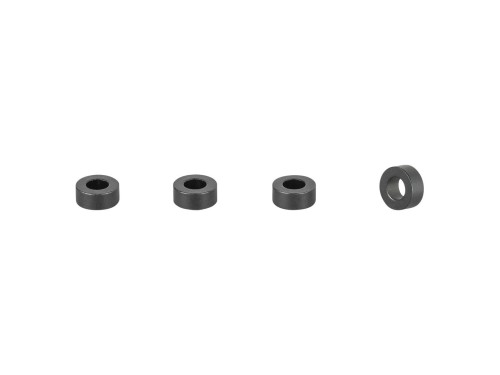 Fastener Trek OD:12mm ID:6.4mm H:5mm Alu 4/Set Black