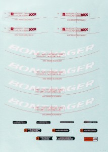 Decal Bontrager Aeolus XXX 2 White/Red