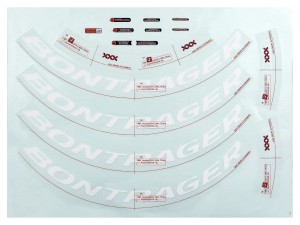 Decal Bontrager Aeolus XXX 4 White/Red