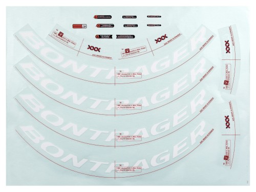 Decal Bontrager Aeolus XXX 4 White/Red