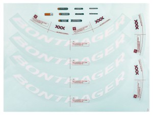 Decal Bontrager Aeolus XXX 6 White/Red