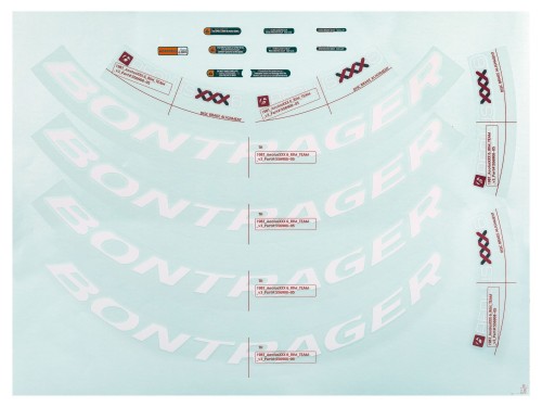 Decal Bontrager Aeolus XXX 6 White/Red