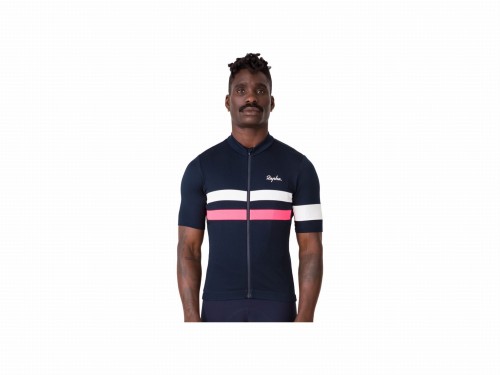 Koszulka Rapha 24 Brevet S granatowa