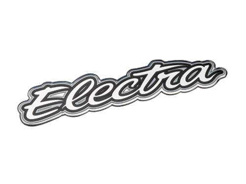 Naklejka Electra Napis Metalowa Emblem na osł. łańc. Srebrna