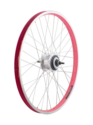 Koło tylne Electra Townie Go! 5i 26 Różowe/Srebrne