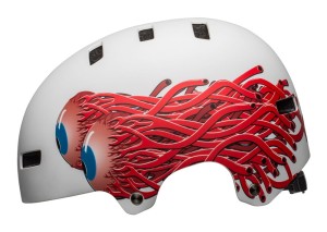Kask juniorski BELL SPAN matte white eyes roz. XS (49–53 cm).
