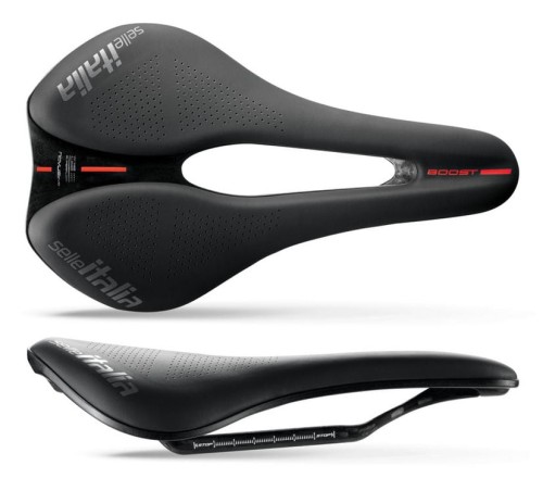 Siodło SELLE ITALIA NOVUS BOOST EVO KIT CARBONIO, Superflow L (id match L3), Carbon Rail, Fibra-Tek,