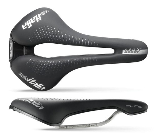 Siodło SELLE ITALIA MAX FLITE BOOST TI316 GEL SUPERFLOW L (id match L3) TI 316 Rail, Fibra-Tek, Ligh