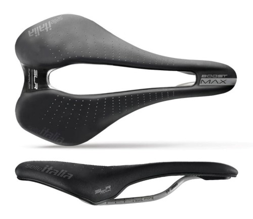 Siodło SELLE ITALIA MAX SLR BOOST TI316 GEL SUPERFLOW L (id match L3), TI 316 Rail, Fibra-Tek, Light