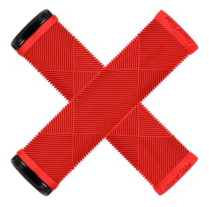 Chwyty kierownicy LIZARDSKINS Single-Clamp Lock-On STRATA Candy Red klamry 130mm
