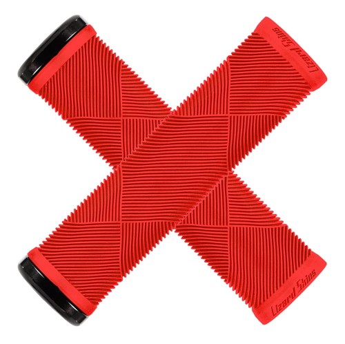 Chwyty kierownicy LIZARDSKINS Single-Clamp Lock-On STRATA Candy Red klamry 130mm