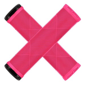 Chwyty kierownicy LIZARDSKINS Single-Clamp Lock-On STRATA Neon Pink klamry 130mm