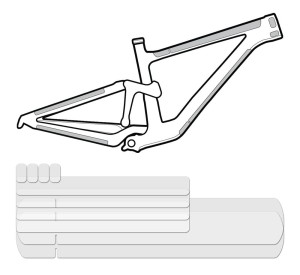 Osłona na ramę LIZARDSKINS CLEAR Protective Frame Wrap - Frame Kit przezroczysta połysk