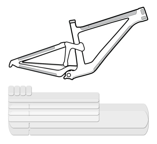 Osłona na ramę LIZARDSKINS CLEAR Protective Frame Wrap - Frame Kit przezroczysta połysk