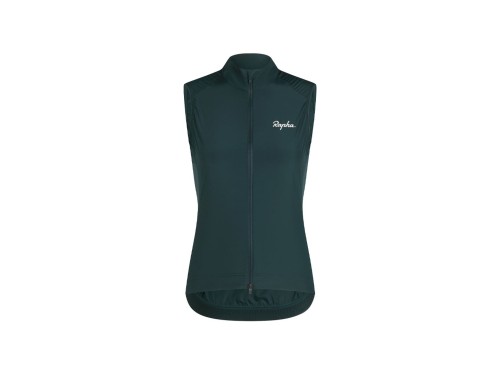 Vest Rapha Core Gilet Women X-Small Forest Green/White