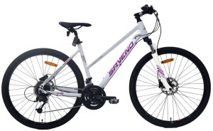 Rower crossowy SAVENO Everest 2.0 LDS 17'' Biały-Różowy
