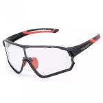 Okulary rowerowe ROCKBROS Fotochromowe Czarne-Czerwone